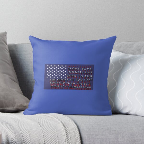 Bruce Springsteen Flag Throw Pillow RB1608 product Offical bruce springsteen Merch